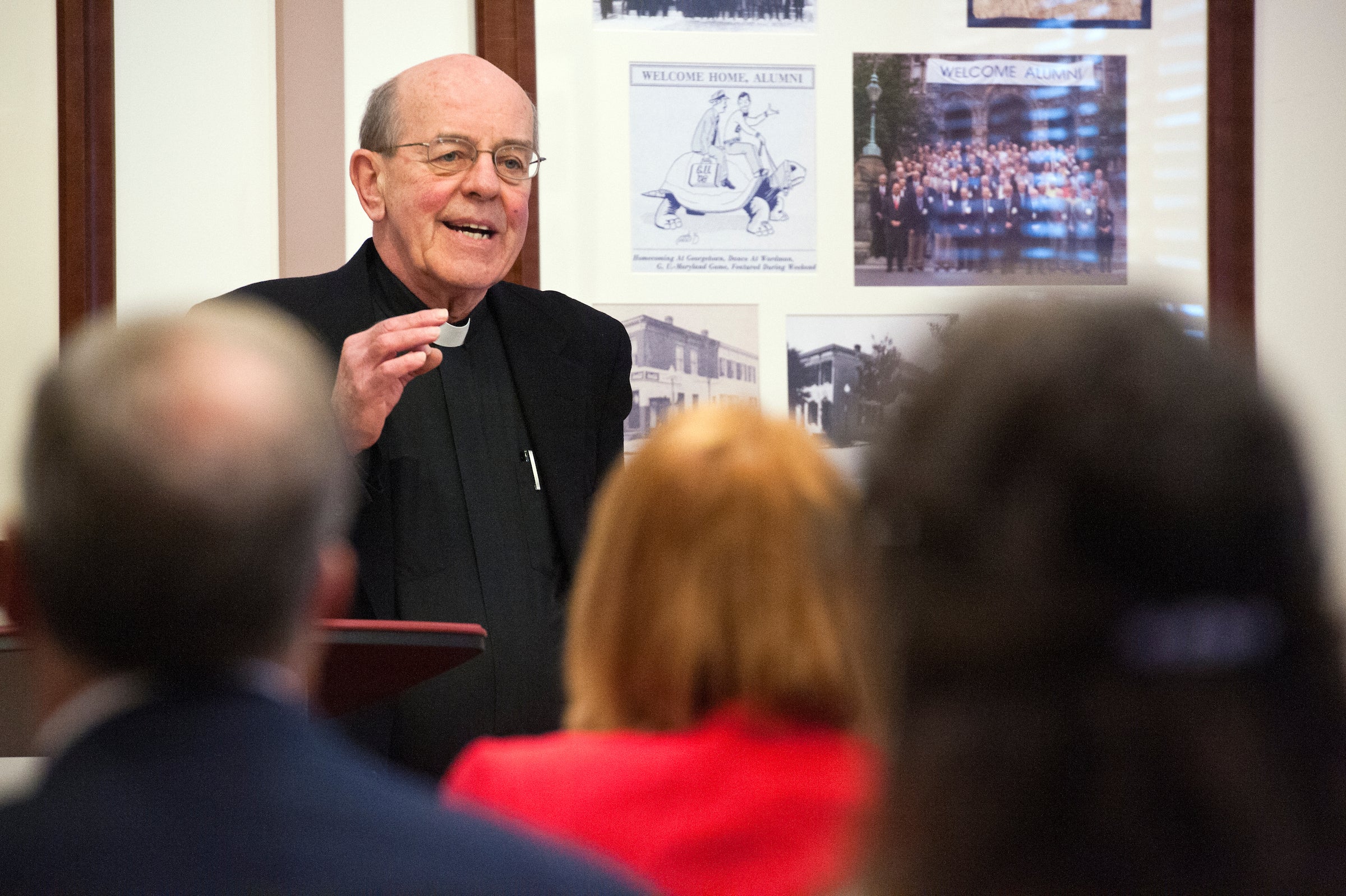 Instructor and students in classroom