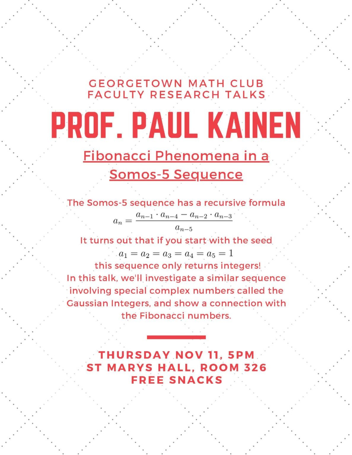 Math Club Department of Mathematics and Statistics